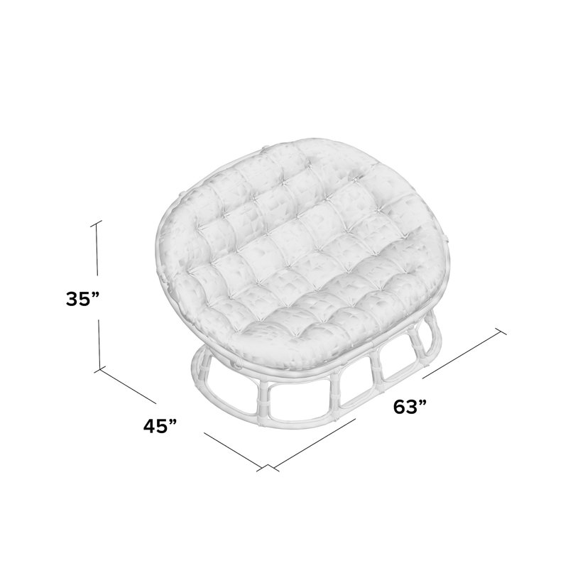 Fauteuil Papasan Arwaa, Mélange de polyester Picasso