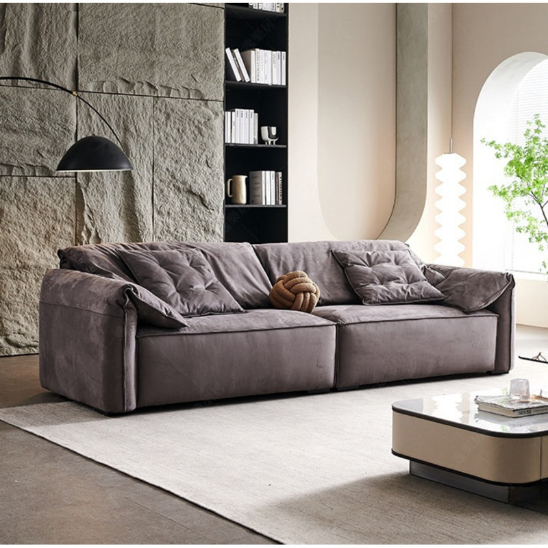 Canapé minimaliste moderne et créatif, H 31,5 po x l 118,11 po x P 41,34 po, Gris mauve