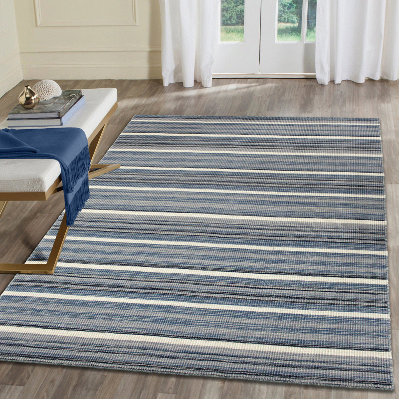 Anees Wool Striped Indoor Rug, Rectangle 5 pi x 7 pi 6 po