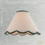 Scallop Edge Natural Textured Linen Coolie Lamp Shade With Trims By-144554897