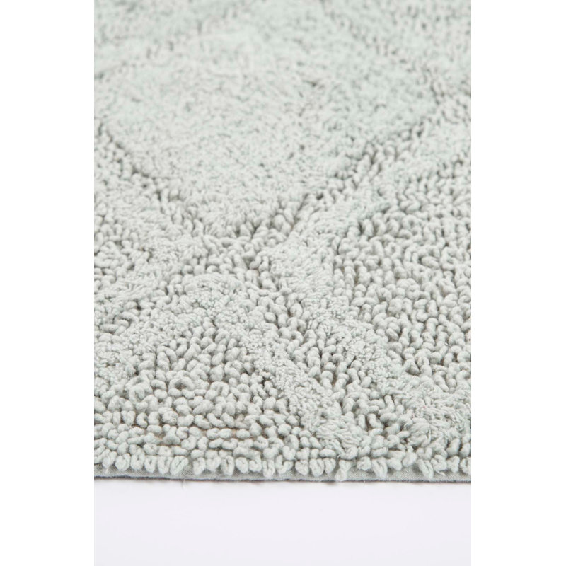 Cotton Non-Slip Bath Mat, Mint