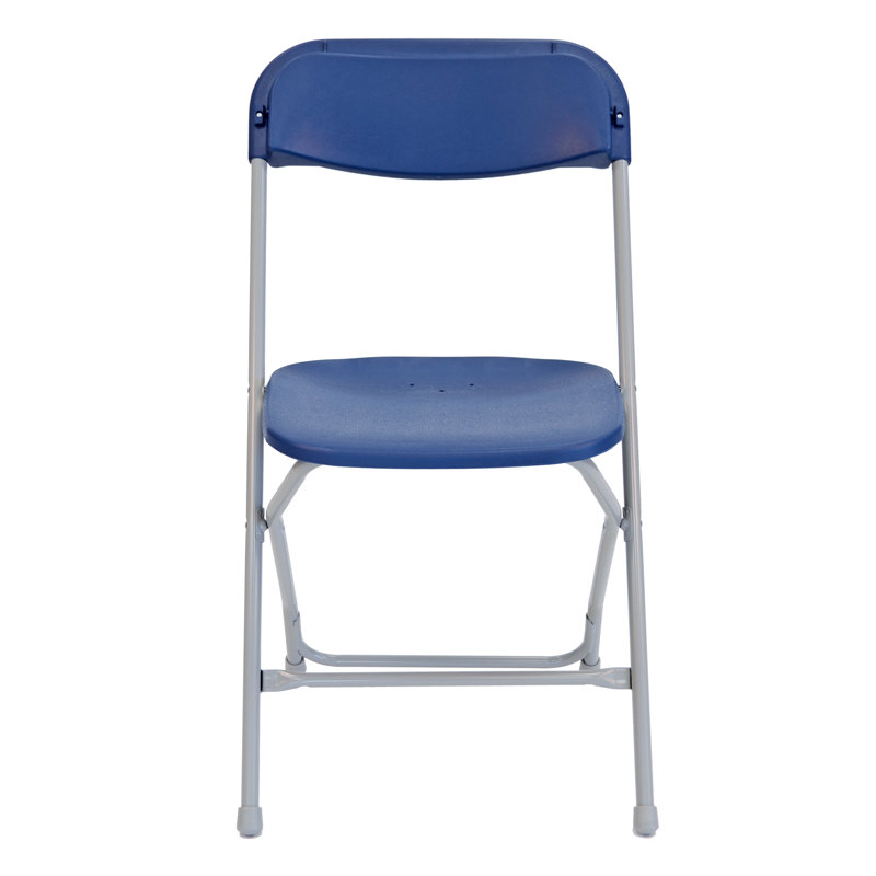 Chaise pliante en plastique Rhino, H 31,5 po x l 17,75 po x P 19,5 po, Bleu