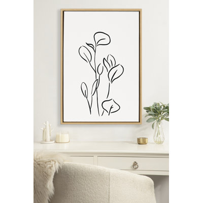  Sylvie, reproduction botanique sur toile n ° 3 par The Creative Bunch Studio, 23 x 33, naturel