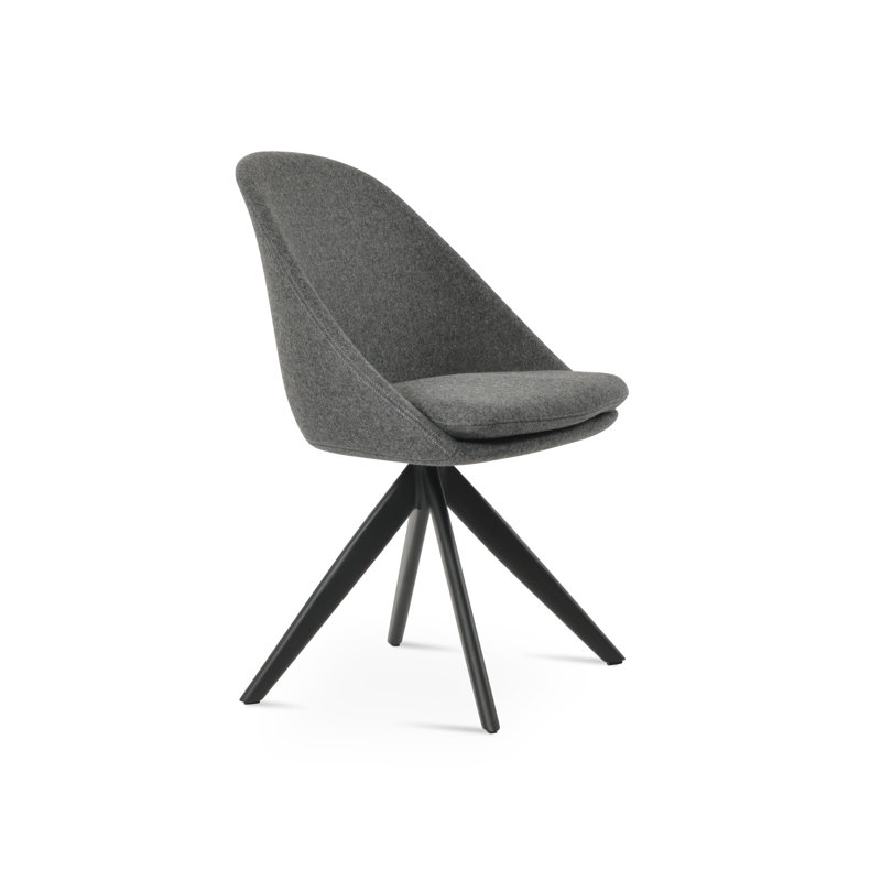 Chaise pivotante Avanos, Noir, Or