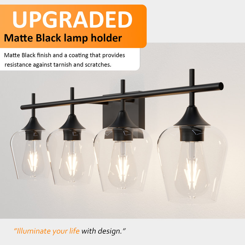 Siordia 4 - Light Vanity Light, Black