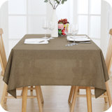 Tablecloth Wipeable Water Resistant Tablecloth Rectangular Table Cover Taupe