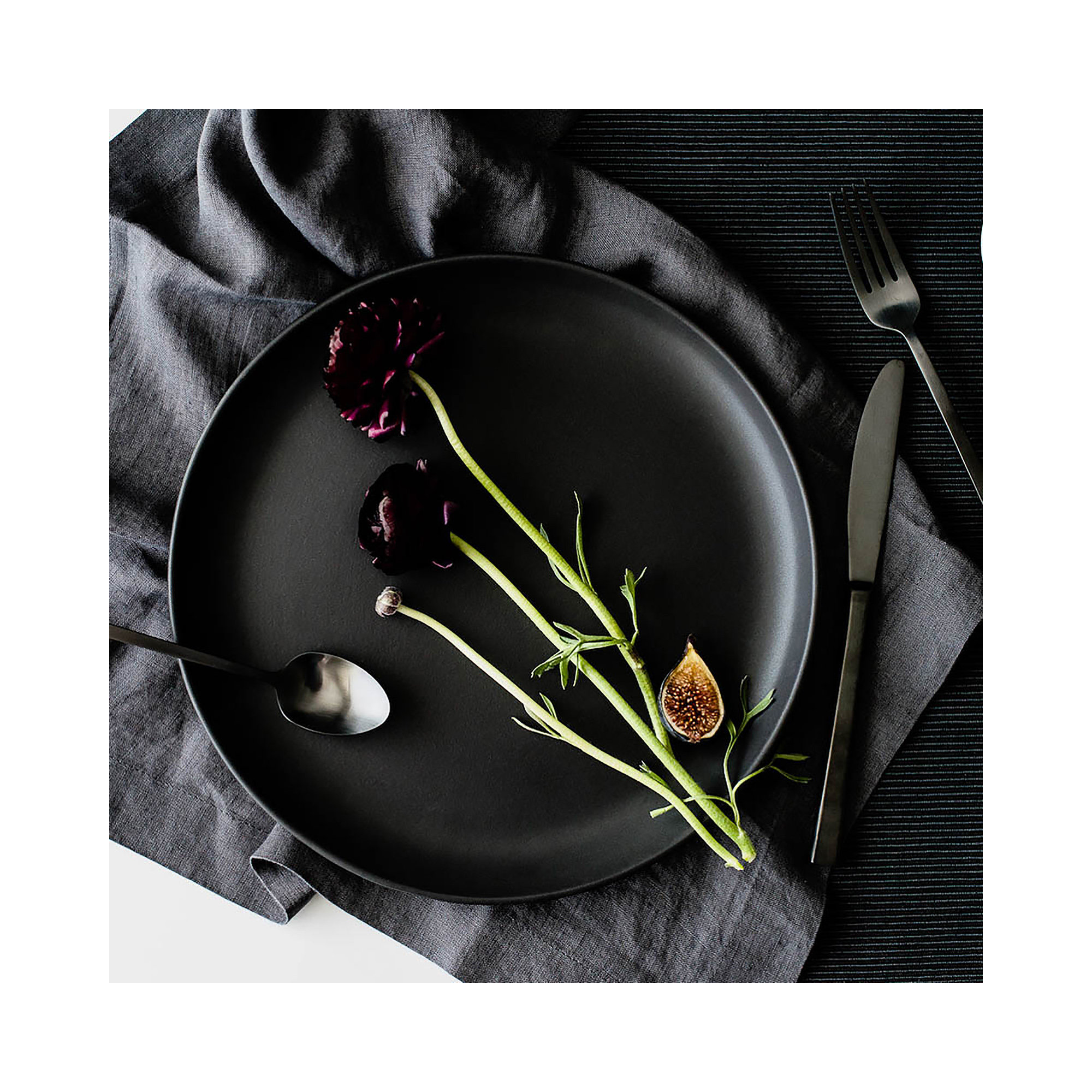 Borgen Dinner Plate, Basalt