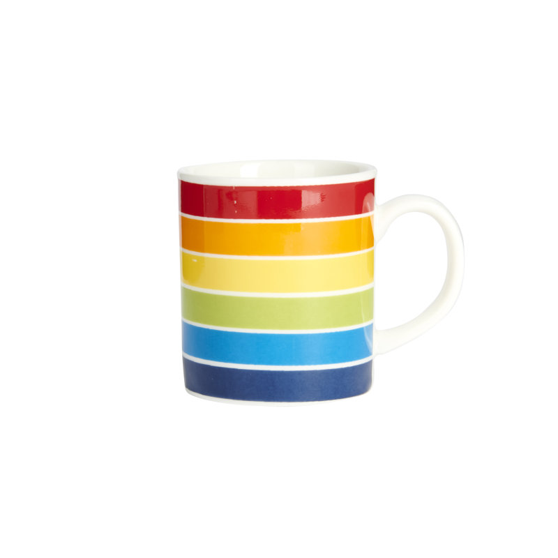 KitchenCraft 80ml Porcelain Rainbow Espresso Cups, 6