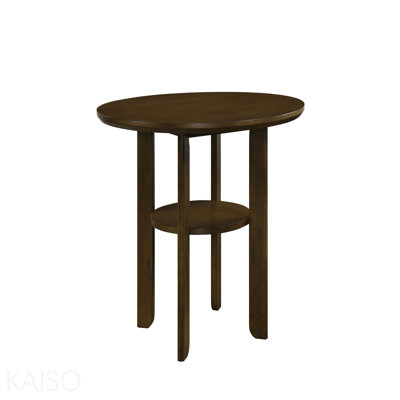 1pc Contemporary Round Counter Height Table With Storage Shelf Dining Furniture