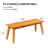 45-Inch Solid Wood Backless Outdoor Bench-1431758923