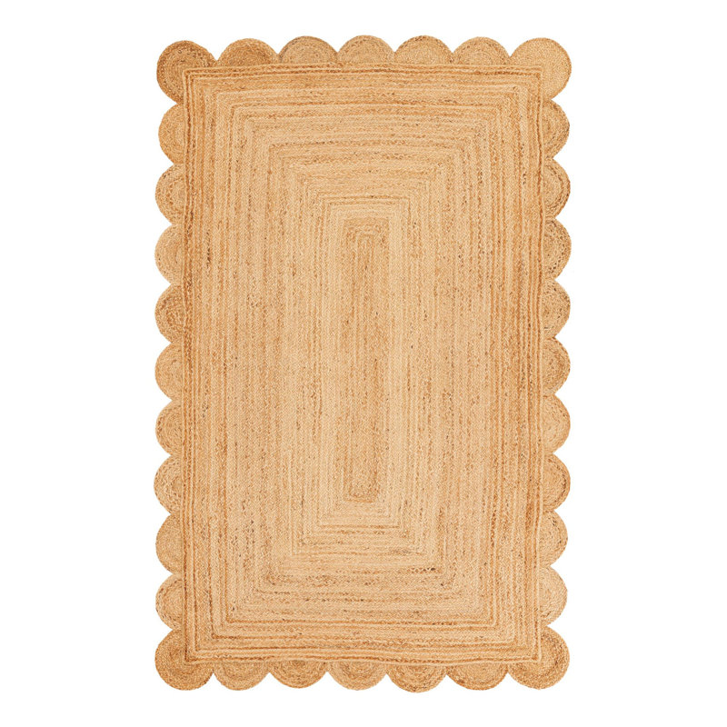 Cosner Hand Braided Area Rug, Rectangle 5'1" x 8'