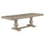 Ensemble de table de salle à manger de style traditionnel 7 pièces avec rallonge et 6 chaises d'appoint en bois au fini gris brunâtre-550586226