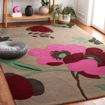 Tapis floral en laine touffeté à la main Mccullough