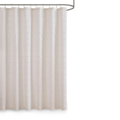 Rideau de douche Brooklyn en jacquard de coton Brooklyn, texturé et élégant pour un look de salle de bain frais