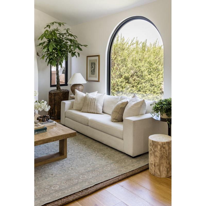 Wool Oriental Area Rug in Gray, Rectangle 9' x 12'
