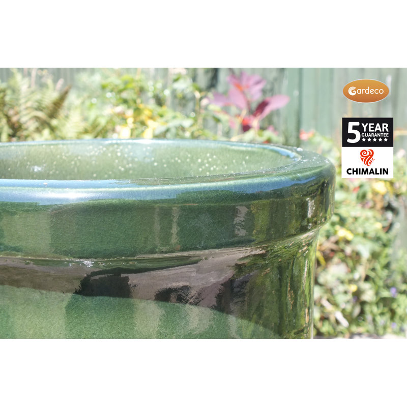 Asteria Extra Large Advanced Fire Clay Chimenea Glazed Green