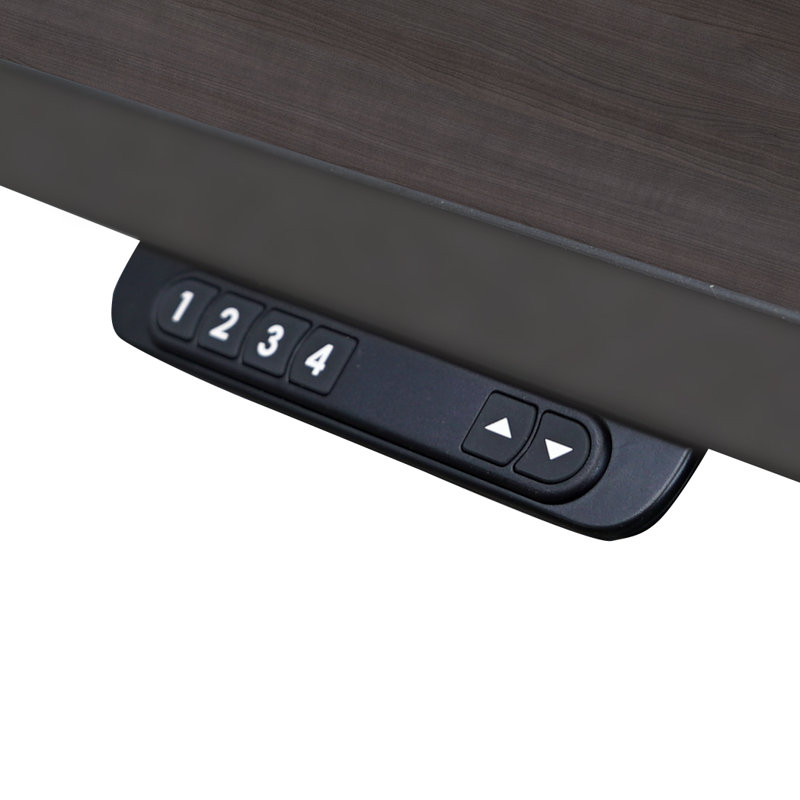 Bureau debout à hauteur ajustable Danette, Bois récupéré / noir, H 47 po x l 48 po x P 24 po