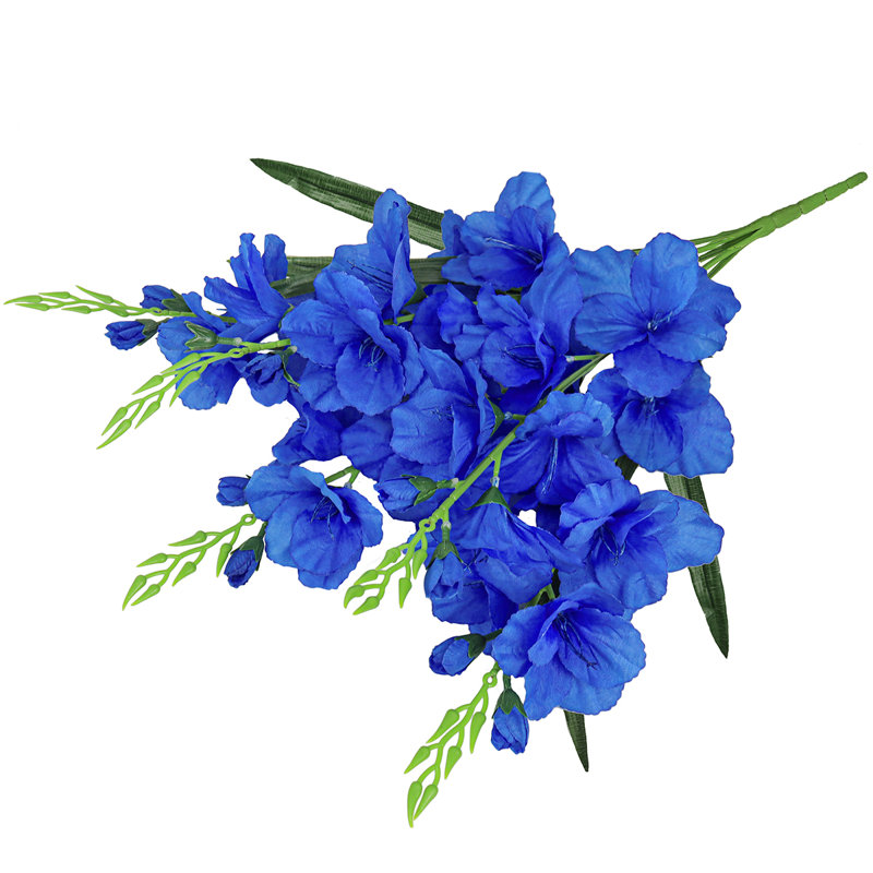 Buisson de glaïeuls artificiels, Bleu royal