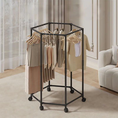 Metal Rolling Clothes Rack