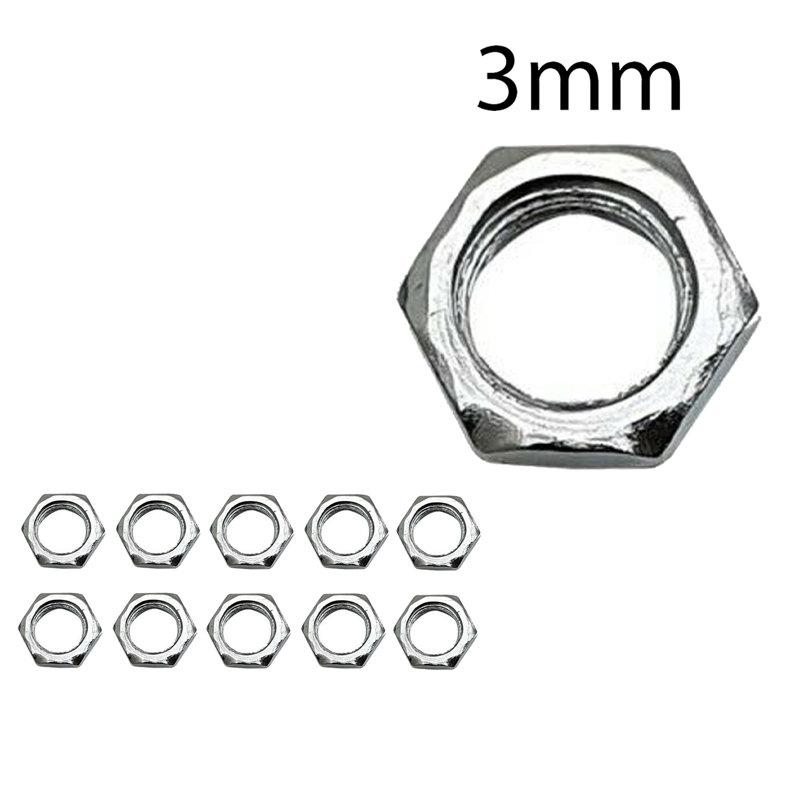 10 Pack 10Mm Fine Pitch Nuts 3Mm  Threaded Aluminium Rod Nipple Hollow Tube In Various Length Screw Connectors Easy Installation  Lamps, Chandeliers, Candelabras And Other Light Fittings Any Type Of Project.