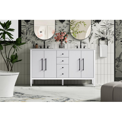 Meuble-lavabo double 60 po