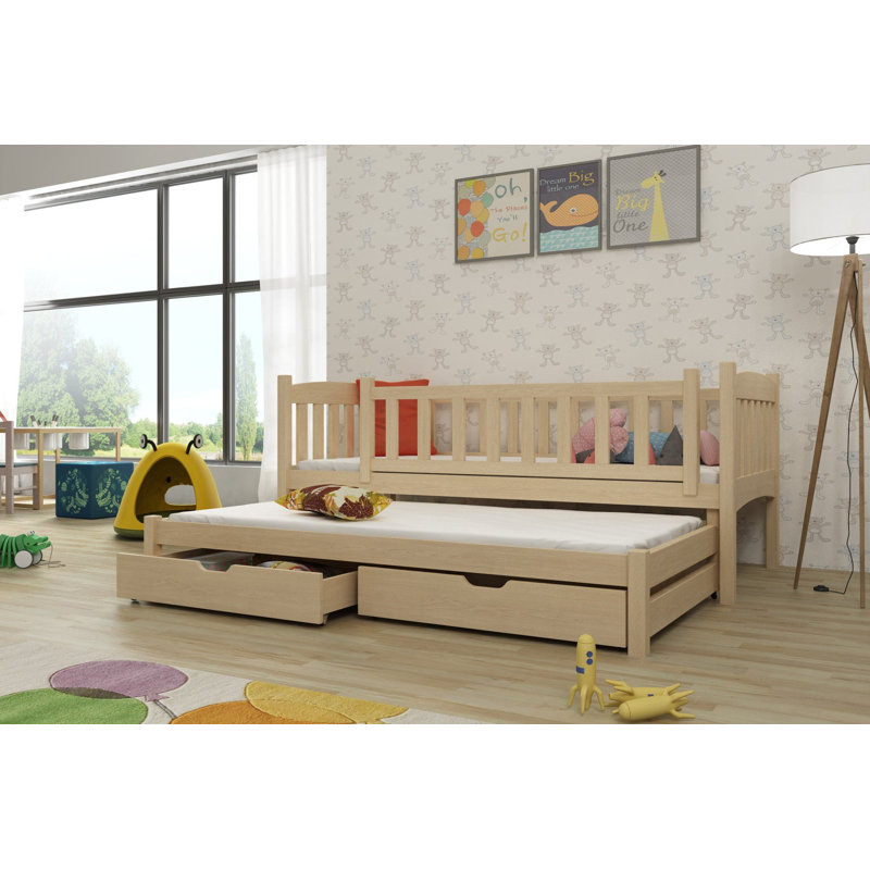 Denali 90 X 190cm Bunk Bed with Storage Included with Trundle Included, Pine