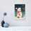 «Snowman with Presents III B» par Makiko - peinture sur toile tendue