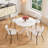 5 - Piece Round Pedestal Dining Set-727688977-727688976