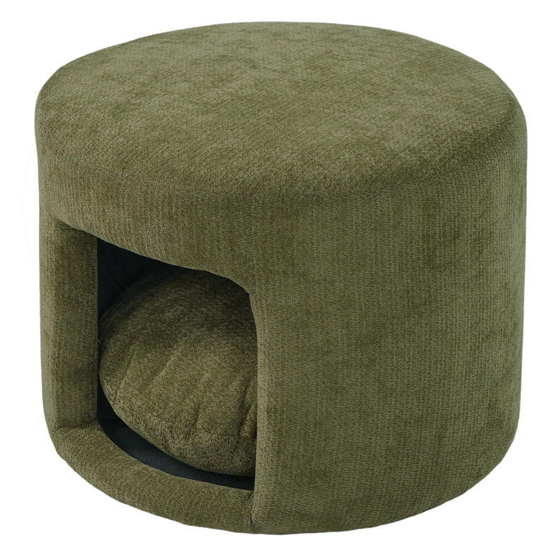 Pet Friendly Ottoman with Removable Pet Cushion