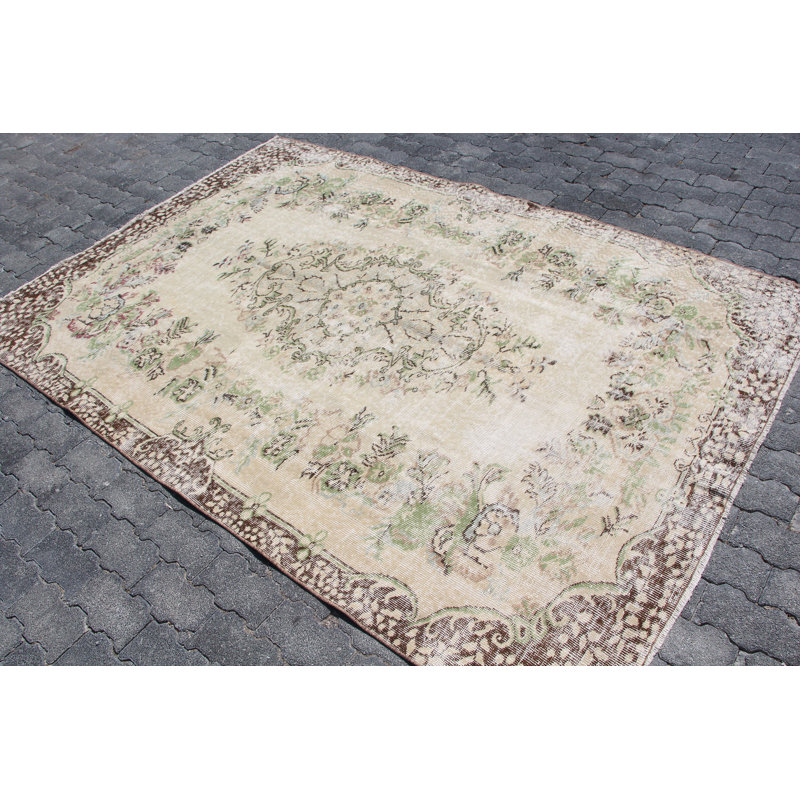 Grand grand tapis turc Oushak rétro dans des tons doux parfait pour un décor de salon élégant