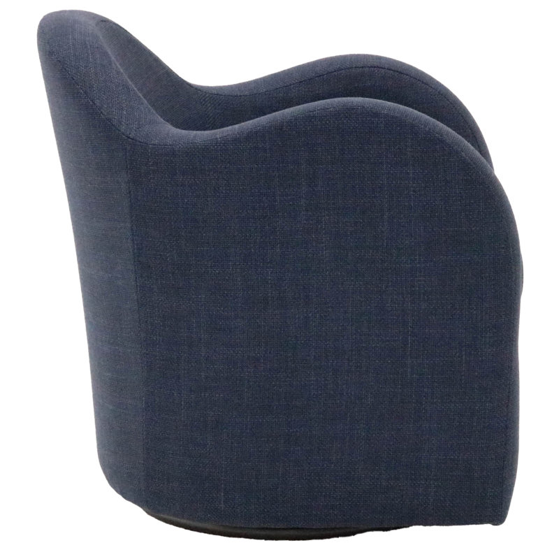 Fauteuil pivotant l 30,5 po Brada, Mélange de polyester bleu marine