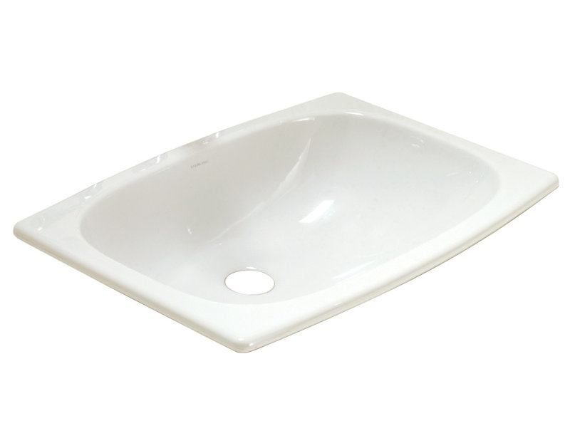Stinson Ceramic Rectangular Drop-In Bathroom Sink with Overflow, White