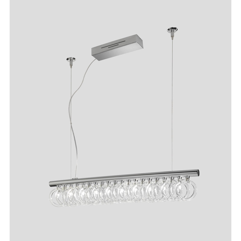 Linear pendant light 10-flame