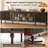 78.74" Solid Wood TV Stand for TVs up to 85", Mid-Century Modern Sliding Door Media Console with Arched Glass Doors, Black & Walnut Finish