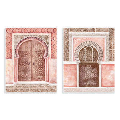 Ensemble de 2 plaques murales marocaines en forme d'alcôves marocaines par Yvette St. Amant