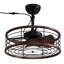 Ventilateur de plafond extérieur imperméable avec éclairage à DEL de 20 po et télécommande Lieuwe