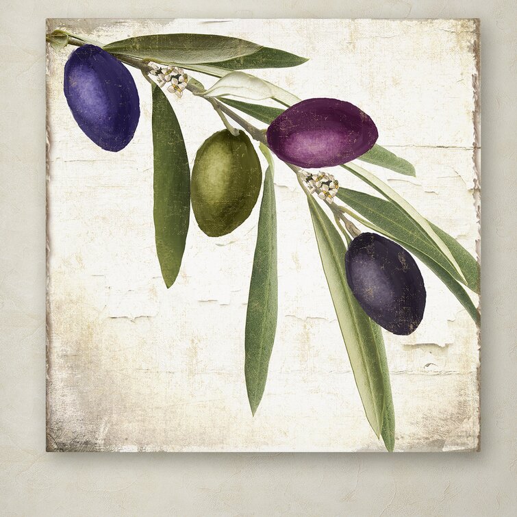 Poster olive branch with olives 