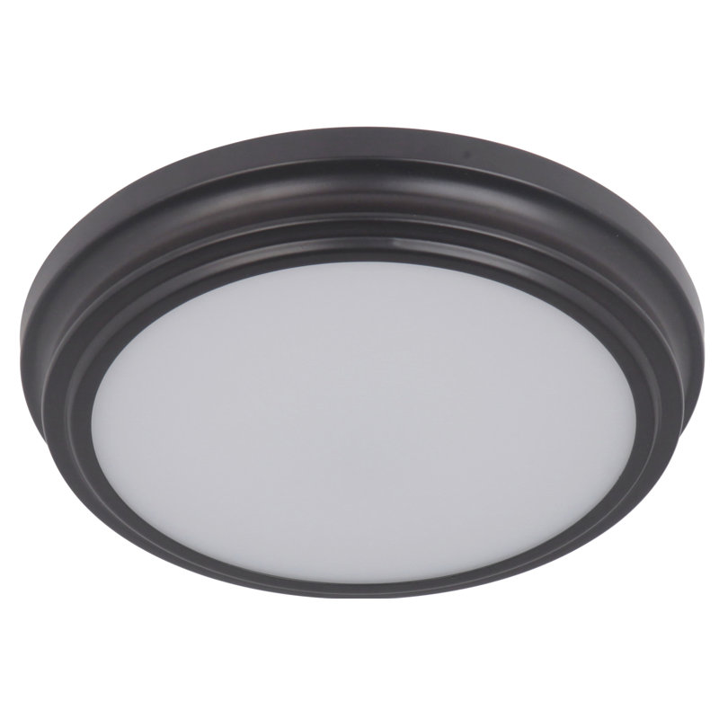 Plastic LED Flush Mount, Oiled Bronze, 1.13" H x 9" W x 9" D