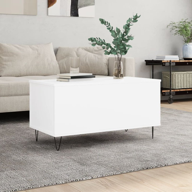 Moriaty Coffee Table, 90cm L x 44.5cm W x 45cm H, White