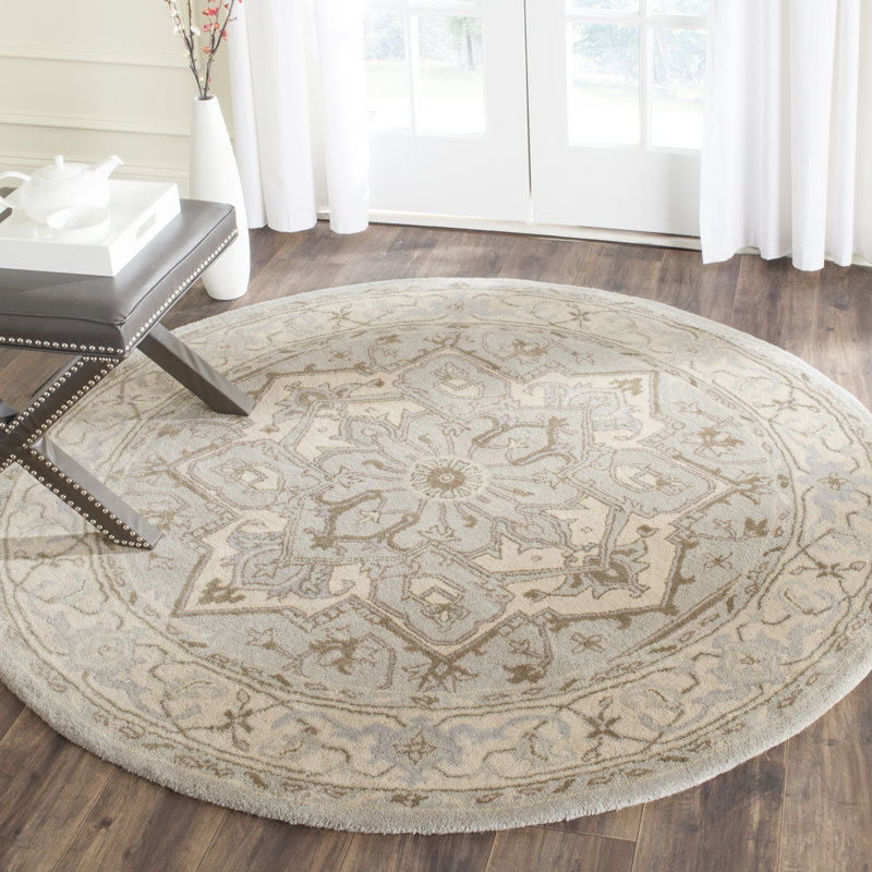 Oriental Wool Hand Tufted Area Rug, Round 183 cm