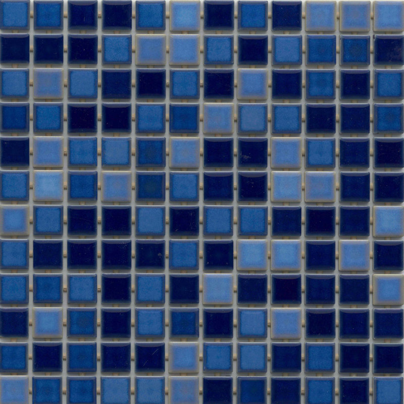 Afloat Navy 13 in. x 13 in. Glossy Porcelain Floor and Wall Tile (17.7 sq. ft./Case), Cobalt