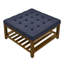 Grande table basse avec repose-pieds capitonné en lin capitonné avec tablette et cadre en bois de hêtre, repose-pieds surdimensionné pour le salon, bleu marine-1049713548
