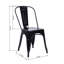 Holk 42cm H Metal Slat Back Stacking Side Chair-34140617