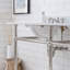 Embassy 33" Tall Stone Oval Console Bathroom Sink with Overflow-1518376538