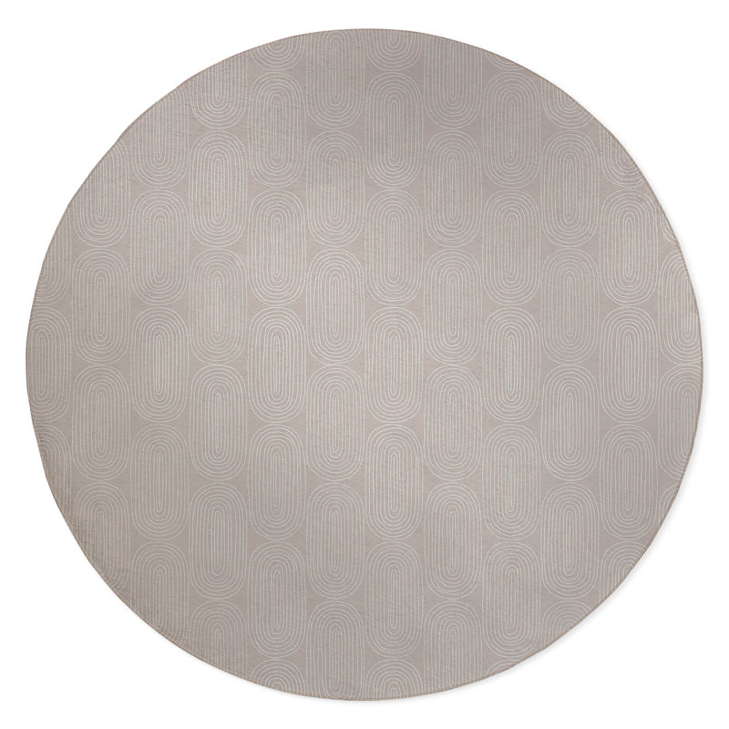 Earthy Embrace Non-Slip Outdoor Rug, Round 5'