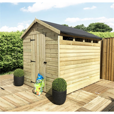 Karbach 4ft. W x 7ft. D Solid Wood Garden Shed