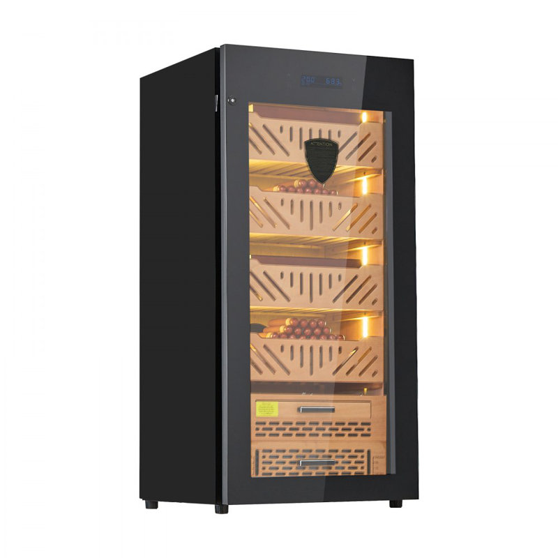 88L Electric Cigar Humidor Cooler Cabinet 1000 Counts with Compressor Cooling