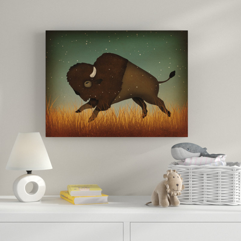 « buffalo bison ii », art sur toile, H 24 po x l 32 po x P 2 po
