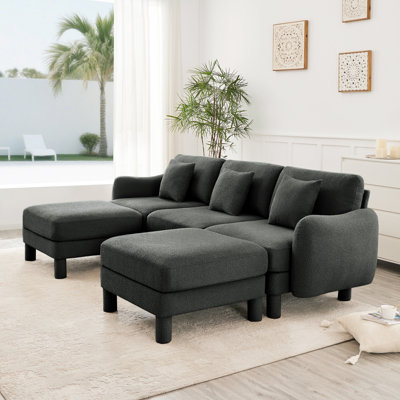 Canapé modulaire en U à 3 places Boucle Fabric