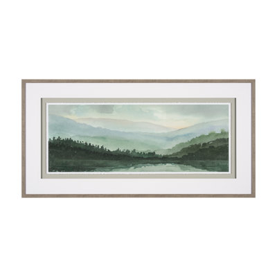 Watercolor Sketch Hand Embelished Textured Framed Art Print Matted under Glass